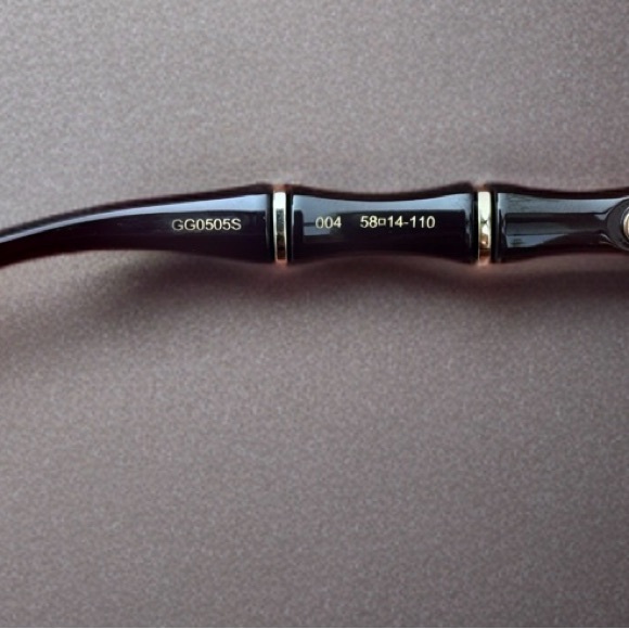 Gucci bamboo sunglasses plum and gold - Picture 4 of 4